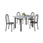 Conjunto De Mesa Tubular 120cm X 75cm Tampo Com 4 Cadeiras Pr