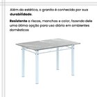 Conjunto De Mesa Tubular 120cm X 75cm Tampo Em Granito Topázi