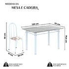 Conjunto De Mesa Tubular 120cm X 75cm Tampo Em Granito Topázi