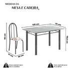 Conjunto De Mesa Tubular 120cm X 75cm Tampo Em Granito Topázi