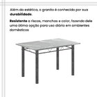 Conjunto De Mesa Tubular 120cm X 75cm Tampo Em Granito Topázi