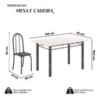 Conjunto De Mesa Tubular 120cm X 75cm Tampo Em Vidro Com 4 Ca