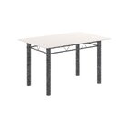 Conjunto De Mesa Tubular 120cm X 75cm Tampo Em Vidro Com 4 Ca