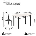 Conjunto De Mesa Tubular 120cm X 75cm Tampo Em Vidro Com 4 Ca
