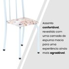 Conjunto De Mesa Tubular 120cm X 75cm Tampo Em Vidro Com 4 Ca