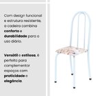 Conjunto De Mesa Tubular 120cm X 75cm Tampo Em Vidro Com 4 Ca