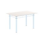 Conjunto De Mesa Tubular 120cm X 75cm Tampo Em Vidro Com 4 Ca