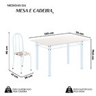 Conjunto De Mesa Tubular 120cm X 75cm Tampo Em Vidro Com 4 Ca