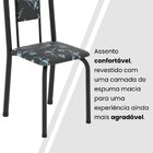 Conjunto De Mesa Tubular 120cm X 75cm Tampo Granito Ocre Com