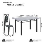 Conjunto De Mesa Tubular 120cm X 75cm Tampo Granito Ocre Com