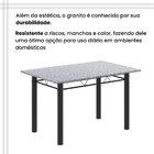 Conjunto De Mesa Tubular 120cm X 75cm Tampo Granito Ocre Com