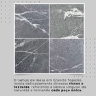 Conjunto De Mesa Tubular 120cm X 75cm Tampo Granito Topázio C