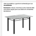 Conjunto De Mesa Tubular 120cm X 75cm Tampo Granito Topázio C