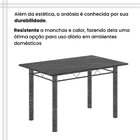 Conjunto De Mesa Tubular 120x75cm Tampo Ardósia Indiano Com 4