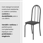 Conjunto De Mesa Tubular 120x75cm Tampo Em Granito Topázio Co