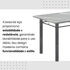 Conjunto De Mesa Tubular 120x75cm Tampo Em Granito Topázio Co