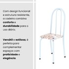 Conjunto De Mesa Tubular 120x75cm Tampo Em Vidro Com 4 Cadeir