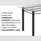 Conjunto De Mesa Tubular 120x75cm Tampo Em Vidro Com 4 Cadeir