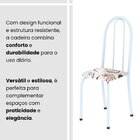 Conjunto De Mesa Tubular 120x75cm Tampo Em Vidro Com 4 Cadeir