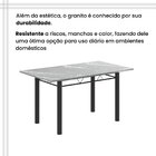 Conjunto De Mesa Tubular 140cm X75 Cm Tampo Em Granito Topázi