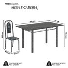 Conjunto De Mesa Tubular 140cm X 75cm Tampo Ardósia Indiano C