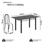 Conjunto De Mesa Tubular 140cm X 75cm Tampo Em Ardósia Indian