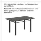 Conjunto De Mesa Tubular 140cm X 75cm Tampo Em Ardósia Indian