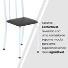 Conjunto De Mesa Tubular 140cm X 75cm Tampo Em Ardósia Indian