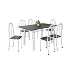 Conjunto De Mesa Tubular 140cm X 75cm Tampo Em Ardósia Indian