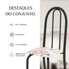 Conjunto De Mesa Tubular 140cm X 75cm Tampo Em Ardósia Indian