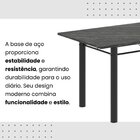 Conjunto De Mesa Tubular 140cm X 75cm Tampo Em Ardósia Indian