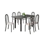 Conjunto De Mesa Tubular 140cm X 75cm Tampo Em Ardósia Indian