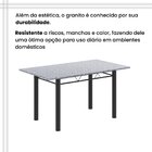 Conjunto De Mesa Tubular 140cm X 75cm Tampo Em Granito Ocre C