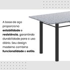 Conjunto De Mesa Tubular 140cm X 75cm Tampo Em Granito Ocre C