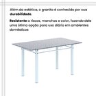 Conjunto De Mesa Tubular 140cm X 75cm Tampo Em Granito Ocre C