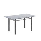 Conjunto De Mesa Tubular 140cm X 75cm Tampo Em Granito Ocre C