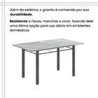 Conjunto De Mesa Tubular 140cm X 75cm Tampo Em Granito Topázi