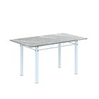 Conjunto De Mesa Tubular 140cm X 75cm Tampo Em Granito Topázi