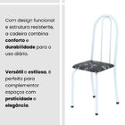 Conjunto De Mesa Tubular 140cm X 75cm Tampo Em Vidro Com 6 Ca