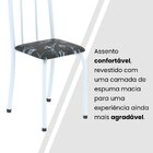 Conjunto De Mesa Tubular 140cm X 75cm Tampo Em Vidro Com 6 Ca