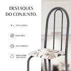 Conjunto De Mesa Tubular 140cm X 75cm Tampo Em Vidro Com 6 Ca