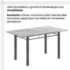 Conjunto De Mesa Tubular 140cm X 75cm Tampo Granito Topázio C
