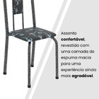 Conjunto De Mesa Tubular 140cm X 75cm Tampo Granito Topázio C