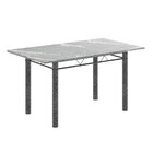 Conjunto De Mesa Tubular 140cm X 75cm Tampo Granito Topázio C