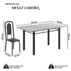 Conjunto De Mesa Tubular 140cm X 75cm Tampo Granito Topázio C