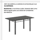 Conjunto De Mesa Tubular 140x75cm Tampo Em Ardósia Indiano Co