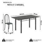 Conjunto De Mesa Tubular 140x75cm Tampo Em Ardósia Indiano Co