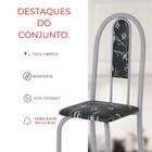 Conjunto De Mesa Tubular 4 Cadeiras 100x60cm Mart Perola Com