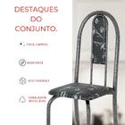 Conjunto De Mesa Tubular 4 Cadeiras 100x60cm Mart Prata Com T