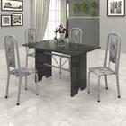 Conjunto De Mesa Tubular 4 Cadeiras 120x75cm Mart Perola Com